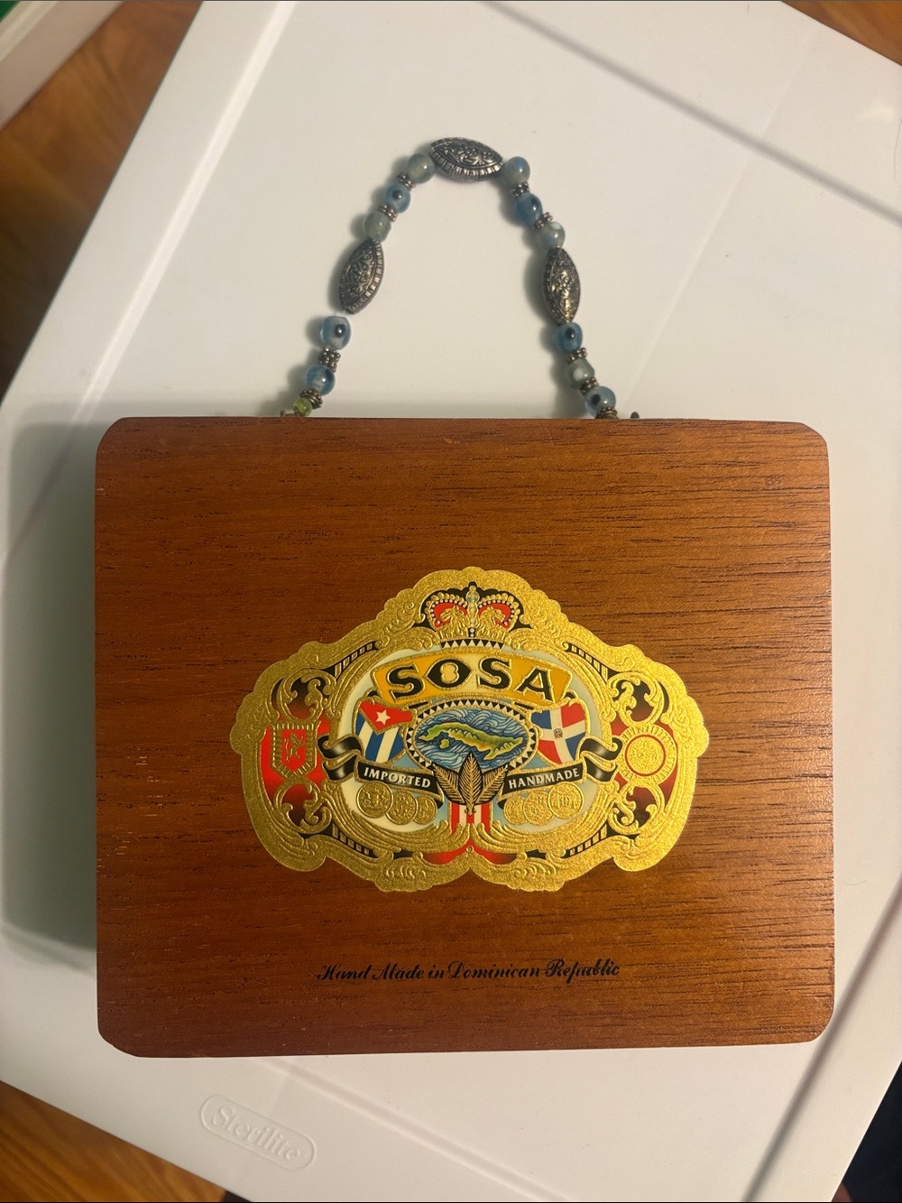 Sosa Wooden Cigar Box with Gold Label (handbag)